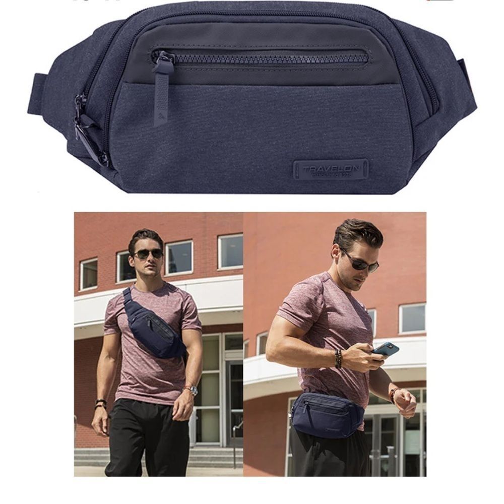 Travelon Anti-Theft Metro Gray Heather Waistpack/NWT fanny pack, travel bag - Picture 3 of 12